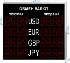 Табло курсов валют KV-205-4x4