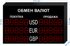 Табло курсов валют KV-75-5x3